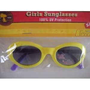  Snoopy Kids Girls Sunglasses ~ Yellow ~ 100% UV Protection 