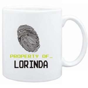  Mug White  Property of _ Lorinda   Fingerprint  Female 