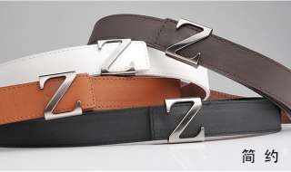 Mens Premium Stylish Fashion Z Buckle PU Leather belt  