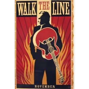  Walk the Line Johnny Cash Movie Promo Poster