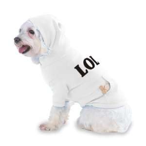  LOL Hooded T Shirt for Dog or Cat LARGE   WHITE Kitchen 