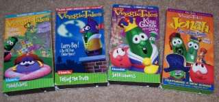 VeggieTales 4 VHS Jonah Sing Along Songs Madame Blueberry 