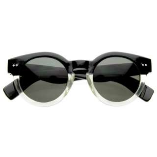 Vintage Fashion Inspired Bold Circle Round Sunglasses w/ Key Hole 
