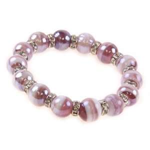  Jouel shimmering Purple Crystal Bracelet: Jewelry