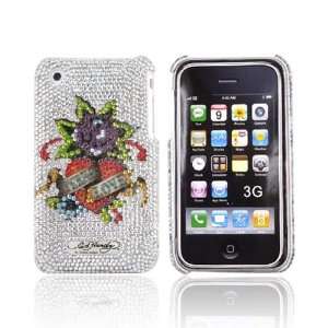  For Ed Hardy Apple iPhone 3G 3Gs Back Case Heart/Flower 