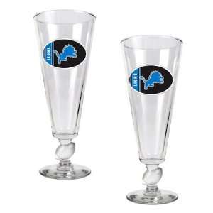  Detroit Lions NFL 2pc Pilsner Glass Set with Football on 