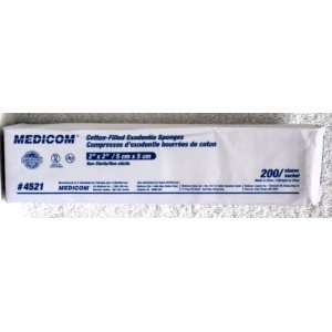  2 x 2 Medicom 8 ply Non Sterile, Exodontia Cotton Filled 