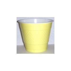  Light Yellow Plastic Party Cups 9oz 20 Ct: Kitchen 