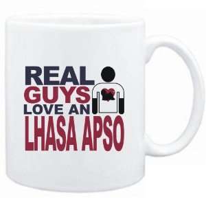    Mug White  Real guys love a Lhasa Apso  Dogs: Sports & Outdoors