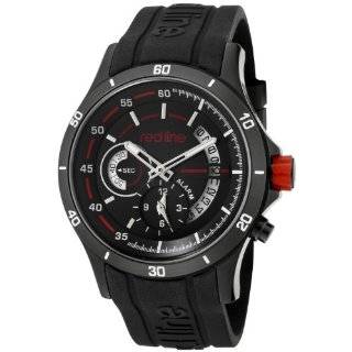   Red Line Mens RL 10120 Tread Black Dial Black Silicone Watch: Watches