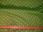 APPLE GREEN WITH WHITE POLKA DOT TAFFETA FABRIC 62 WIDE BTY