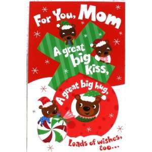  Christmas Card MOM For You, Mom a Great Big Kiss, a Great 
