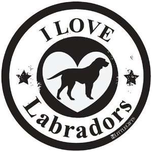  I Love Labradors Car Magnet