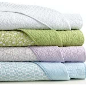 Style&co Butterfly Garden 300T Two Quilted Euro Shams Lavendar  