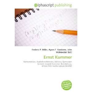  Ernst Kummer (9786132915924) Books