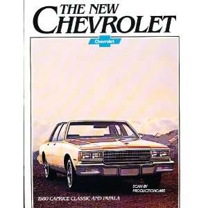 1980 Chevrolet Caprice Classic Sales Brochure Original 