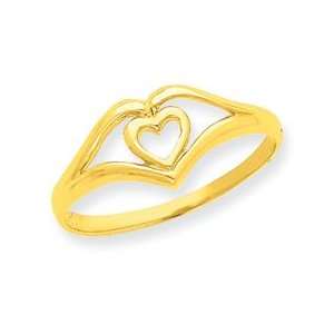  14K Double Heart Cut Out Frame Ring Jewelry