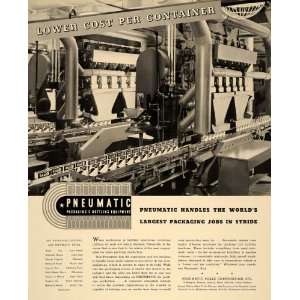  1938 Ad Pneumatic Scale Packaging Bottling Equipment 