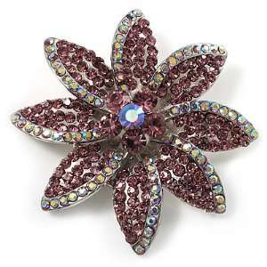   Swarovski Crystal Bridal Corsage Brooch (Silver Tone) Jewelry