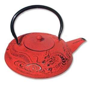  XL Cast Iron Teapot 42 oz /Dragon Red