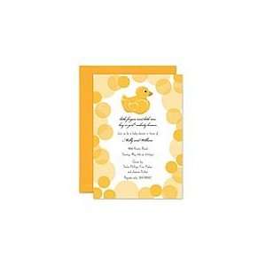  Yellow Duck Announcement Baby Invitations Baby