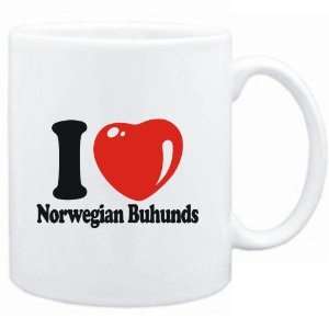  Mug White  I LOVE Norwegian Buhunds  Dogs Sports 