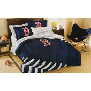  Boston Red Sox MLB Twin Full Embroidered Comforter With 