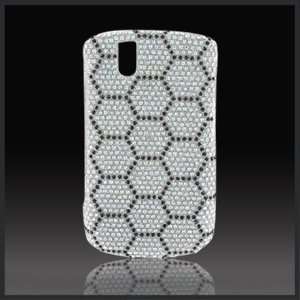  Black Honeycomb on Silver Cristalina crystal bling case 
