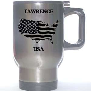  US Flag   Lawrence, Kansas (KS) Stainless Steel Mug 