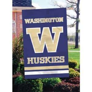  Washington Huskies Applique House Flag: Sports & Outdoors