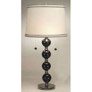  Black Crystal Sphere Table Lamp