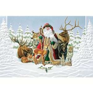  Santa & Animals Xmas (Greeting Cards) (Christmas 