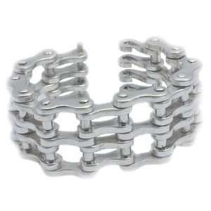  XL Motorcycle Chain Link Bracelet Sterling Silver: Jewelry