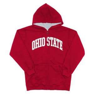  Ohio State Embroidered Full Zip Hooded Sweatshirt (Team 