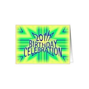    20th Birthday Party Invitation Bright Star Card: Toys & Games