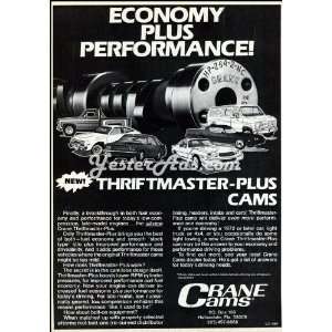  1980 Vintage Ad Crane Cams Thriftmaster Plus Everything 