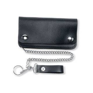Carroll Leather 638 Black 5 Pocket Biker Wallet with Chain by Carroll 