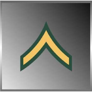 United States US Army Rank Private Emblem Insignia Vinyl Decal Bumper 