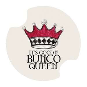  Bunco Queen Car Drink Coasters   Style DTR40 Kitchen 