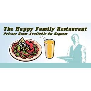   Vinyl Banner   The Happy Family Restaurant Private 