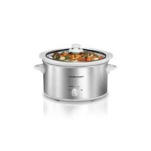   HB Oval 4 Qt. Slow Cooker by Hamilton Beach   33140V: Kitchen & Dining