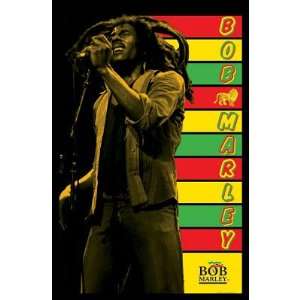  Bob Marley (Stripes) Blacklight Music Poster Print: Home 
