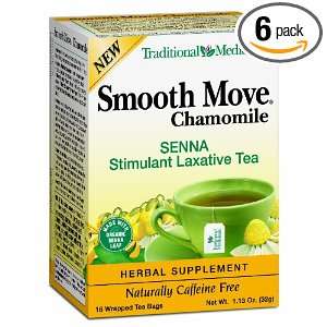 Traditional Medicinal Smooth Move Chamomile, 16 Count Tea Bags (Pack 