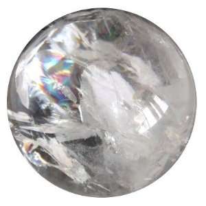   07 Big Clear Rainbow Crystal Gazing Sphere Master Healing Stone 4.5