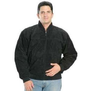 Classic Mens Black Suede Jacket Sz XL: Sports & Outdoors