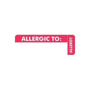  MAP6430 Chart Label Allergic To 3x1 Wh/Red 250 Per Roll by 