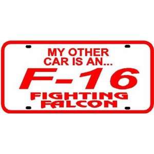  F 16 LICENSE PLATE sign fighting falcon plane