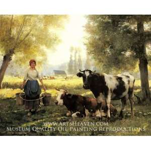  A Milkmaid with her Cows on a Summer Day