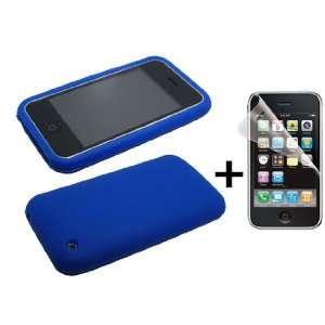  Blue Silicone Soft Skin Case Cover for iPhone 3G ***BUNDLE 