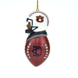 Pack of 8 NCAA Auburn African American Tackler Christmas Ornaments 